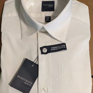 Madison Slim Fit White Dress Shirt